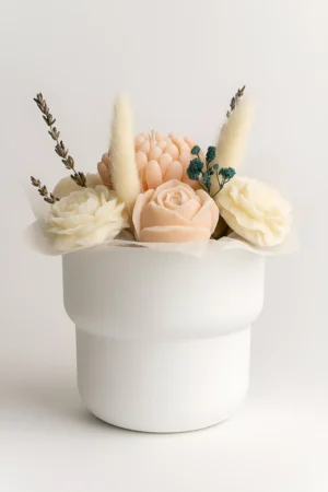 Bouquet-Rosa pálido-Blanco Bouquet Floral